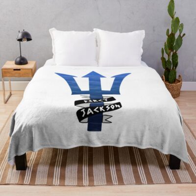 Camp Halfblood Percy University Bookish Merch Throw Blanket