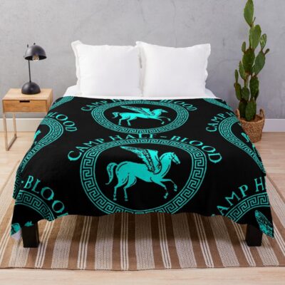 Percy Jackson And The Olympians Series Logo Throw Blanket