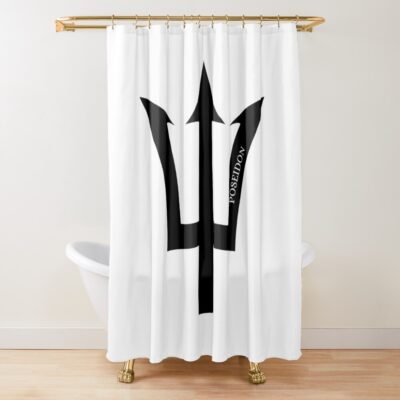 Percy Jackson Trident Poseidon Shower Curtain